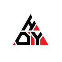 HOY triangle letter logo design with triangle shape. HOY triangle logo design monogram. HOY triangle vector logo template with red color. HOY triangular logo Simple, Elegant, and Luxurious Logo.