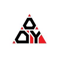 ooy diseño de logotipo de letra triangular con forma de triángulo. monograma de diseño de logotipo de triángulo ooy. plantilla de logotipo de vector de triángulo ooy con color rojo. logotipo triangular ooy logotipo simple, elegante y lujoso.