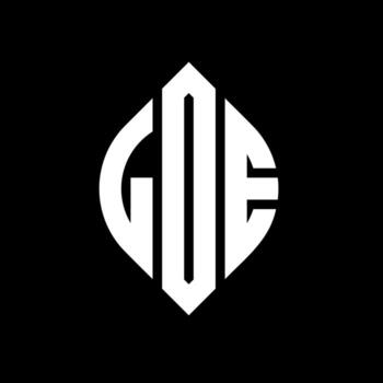 LDE circle letter logo design with circle and ellipse shape. LDE ellipse letters with typographic style. The three initials form a circle logo. LDE Circle Emblem Abstract Monogram Letter Mark Vector. vector