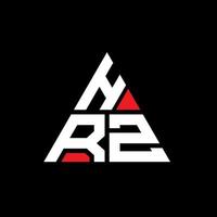 diseño de logotipo de letra de triángulo hrz con forma de triángulo. monograma de diseño de logotipo de triángulo hrz. plantilla de logotipo de vector de triángulo hrz con color rojo. logo triangular hrz logo simple, elegante y lujoso.