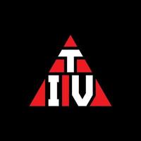 diseño de logotipo de letra triangular tiv con forma de triángulo. monograma de diseño de logotipo de triángulo tiv. plantilla de logotipo de vector de triángulo tiv con color rojo. logotipo triangular tiv logotipo simple, elegante y lujoso.