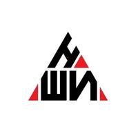 diseño de logotipo de letra de triángulo hwn con forma de triángulo. monograma de diseño de logotipo de triángulo hwn. plantilla de logotipo de vector de triángulo hwn con color rojo. logotipo triangular hwn logotipo simple, elegante y lujoso.