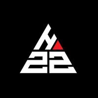 diseño de logotipo de letra de triángulo hzz con forma de triángulo. monograma de diseño del logotipo del triángulo hzz. plantilla de logotipo de vector de triángulo hzz con color rojo. logotipo triangular hzz logotipo simple, elegante y lujoso.