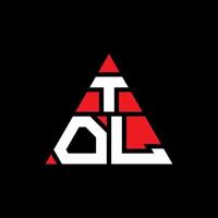 diseño de logotipo de letra de triángulo tol con forma de triángulo. monograma de diseño de logotipo de triángulo tol. plantilla de logotipo de vector de triángulo tol con color rojo. logotipo triangular tol logotipo simple, elegante y lujoso.