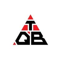 Diseño de logotipo de letra triangular tqb con forma de triángulo. monograma de diseño de logotipo de triángulo tqb. plantilla de logotipo de vector de triángulo tqb con color rojo. logotipo triangular tqb logotipo simple, elegante y lujoso.