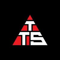 diseño de logotipo de letra triangular tts con forma de triángulo. monograma de diseño de logotipo de triángulo tts. plantilla de logotipo de vector de triángulo tts con color rojo. logotipo triangular tts logotipo simple, elegante y lujoso.