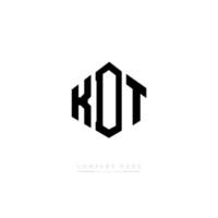 KDT letter logo design with polygon shape. KDT polygon and cube shape logo design. KDT hexagon vector logo template white and black colors. KDT monogram, business and real estate logo.