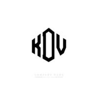 diseño de logotipo de letra kdv con forma de polígono. Diseño de logotipo en forma de cubo y polígono kdv. kdv hexágono vector logo plantilla colores blanco y negro. monograma kdv, logotipo comercial y inmobiliario.