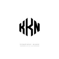 KKN letter logo design with polygon shape. KKN polygon and cube shape logo design. KKN hexagon vector logo template white and black colors. KKN monogram, business and real estate logo.