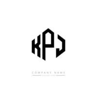 KPJ letter logo design with polygon shape. KPJ polygon and cube shape logo design. KPJ hexagon vector logo template white and black colors. KPJ monogram, business and real estate logo.