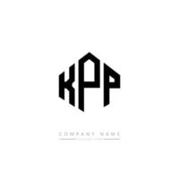 KPP letter logo design with polygon shape. KPP polygon and cube shape logo design. KPP hexagon vector logo template white and black colors. KPP monogram, business and real estate logo.