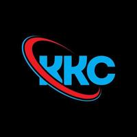 logotipo de kkc. letra kk. diseño del logotipo de la letra kkc. logotipo de las iniciales kkc vinculado con un círculo y un logotipo de monograma en mayúsculas. tipografía kkc para tecnología, negocios y marca inmobiliaria. vector