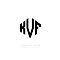 diseño de logotipo de letra kvf con forma de polígono. Diseño de logotipo en forma de cubo y polígono kvf. plantilla de logotipo de vector hexagonal kvf colores blanco y negro. Monograma kvf, logotipo comercial y inmobiliario.