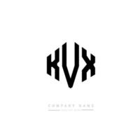 KVX letter logo design with polygon shape. KVX polygon and cube shape logo design. KVX hexagon vector logo template white and black colors. KVX monogram, business and real estate logo.