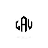 LAV letter logo design with polygon shape. LAV polygon and cube shape logo design. LAV hexagon vector logo template white and black colors. LAV monogram, business and real estate logo.