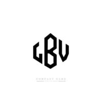 LBV letter logo design with polygon shape. LBV polygon and cube shape logo design. LBV hexagon vector logo template white and black colors. LBV monogram, business and real estate logo.