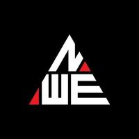 diseño de logotipo de letra triangular nwe con forma de triángulo. monograma de diseño de logotipo de triángulo nwe. plantilla de logotipo de vector de triángulo nwe con color rojo. logotipo triangular nwe logotipo simple, elegante y lujoso.