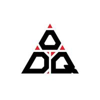 diseño de logotipo de letra de triángulo odq con forma de triángulo. monograma de diseño de logotipo de triángulo odq. plantilla de logotipo de vector de triángulo odq con color rojo. logotipo triangular odq logotipo simple, elegante y lujoso.
