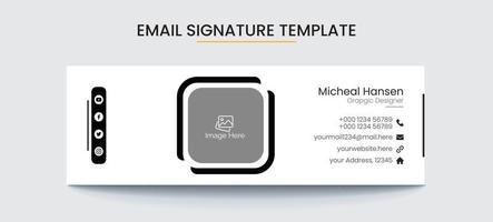 Corporate Business Email Signature Design Template vector