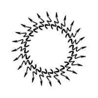 arrows round banner, place for text. arrows in a circle - vector illustration isolate. arrow sketch curve