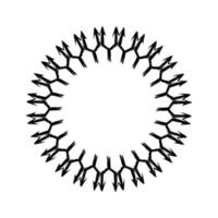 arrows round banner, place for text. arrows in a circle - vector illustration isolate. arrow sketch curve