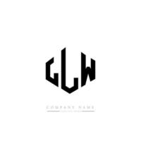 LLW letter logo design with polygon shape. LLW polygon and cube shape logo design. LLW hexagon vector logo template white and black colors. LLW monogram, business and real estate logo.