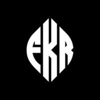 diseño de logotipo de letra de círculo fkr con forma de círculo y elipse. fkr letras elipses con estilo tipográfico. las tres iniciales forman un logo circular. vector de marca de letra de monograma abstracto del emblema del círculo fkr.