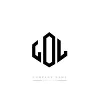 LOL letter logo design with polygon shape. LOL polygon and cube shape logo design. LOL hexagon vector logo template white and black colors. LOL monogram, business and real estate logo.