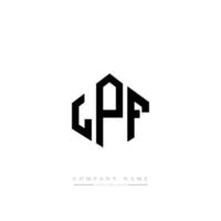 LPF letter logo design with polygon shape. LPF polygon and cube shape logo design. LPF hexagon vector logo template white and black colors. LPF monogram, business and real estate logo.