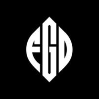 diseño de logotipo de letra de círculo fgd con forma de círculo y elipse. fgd elipse letras con estilo tipográfico. las tres iniciales forman un logo circular. vector de marca de letra de monograma abstracto del emblema del círculo fgd.