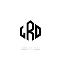 LRO letter logo design with polygon shape. LRO polygon and cube shape logo design. LRO hexagon vector logo template white and black colors. LRO monogram, business and real estate logo.