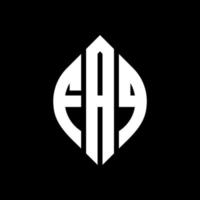 FAQ circle letter logo design with circle and ellipse shape. FAQ ellipse letters with typographic style. The three initials form a circle logo. FAQ Circle Emblem Abstract Monogram Letter Mark Vector. vector