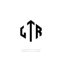 LTR letter logo design with polygon shape. LTR polygon and cube shape logo design. LTR hexagon vector logo template white and black colors. LTR monogram, business and real estate logo.