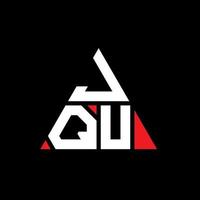 diseño de logotipo de letra triangular jqu con forma de triángulo. monograma de diseño del logotipo del triángulo jqu. plantilla de logotipo de vector de triángulo jqu con color rojo. logotipo triangular jqu logotipo simple, elegante y lujoso.