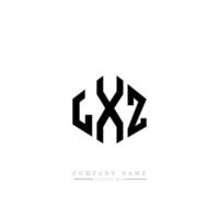 LXZ letter logo design with polygon shape. LXZ polygon and cube shape logo design. LXZ hexagon vector logo template white and black colors. LXZ monogram, business and real estate logo.