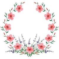 Watercolor Illustration With Summer Flowers On A White Background. vector