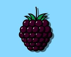 ilustración vectorial icono de fruta de frambuesa diseño plano colorido. vector