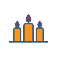 Candle icon. Icon related to party. Lineal color icon style. Simple design editable vector