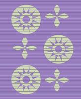 Horizontal purple plastic panels. With abstract background pattern. Vector