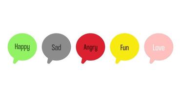 Speech bubbles with text. Feedback icons vector design. Bad and Good Review. Happy and Sad reaction.
