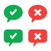 Speech bubbles . Feedback icons vector design. Good and Bad Review.