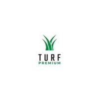 Flat turf logo design vector icon illustration idea