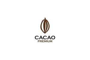 idea de ilustración de plantilla de vector de diseño de icono de logotipo de cacao plano