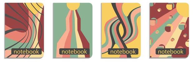 Planner cover design. Geometric shapes and lines. Notebook pattern. Vector  illustration.