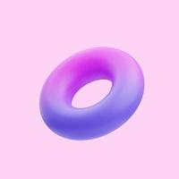 3d rendering of gradient colored circle shape icon illustration, for layout decoration and more photo