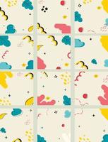 PrintAbstract Doodle shapes background, Colorful background with organic shapes vector
