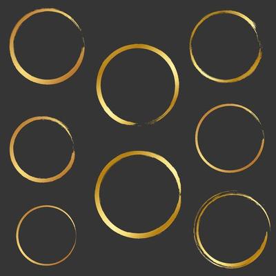 Gold Circle Frame Gradient with brush stroke style