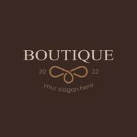 A simple modern logo badge suitable for boutique business and clothing color combined with mature skin vector