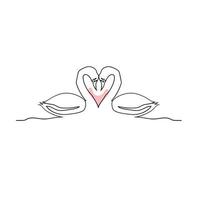 Duck romantic movement line art drawing style, the duck sketch black linear isolated on white background, the best duck romantic line art vector illustration.