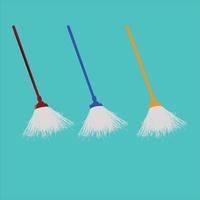 Mop different color illustration on white background, the best Cartoonist Mop vector illustration